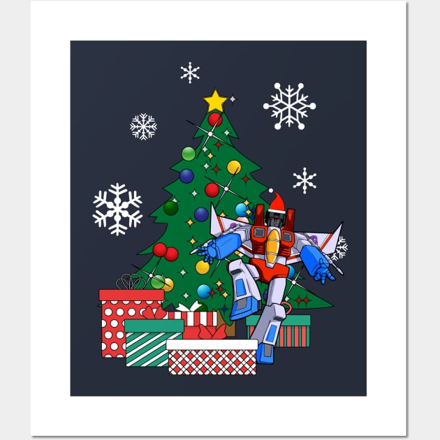 Starscream Around The Christmas Tree Transformers Wall Art by Nova5